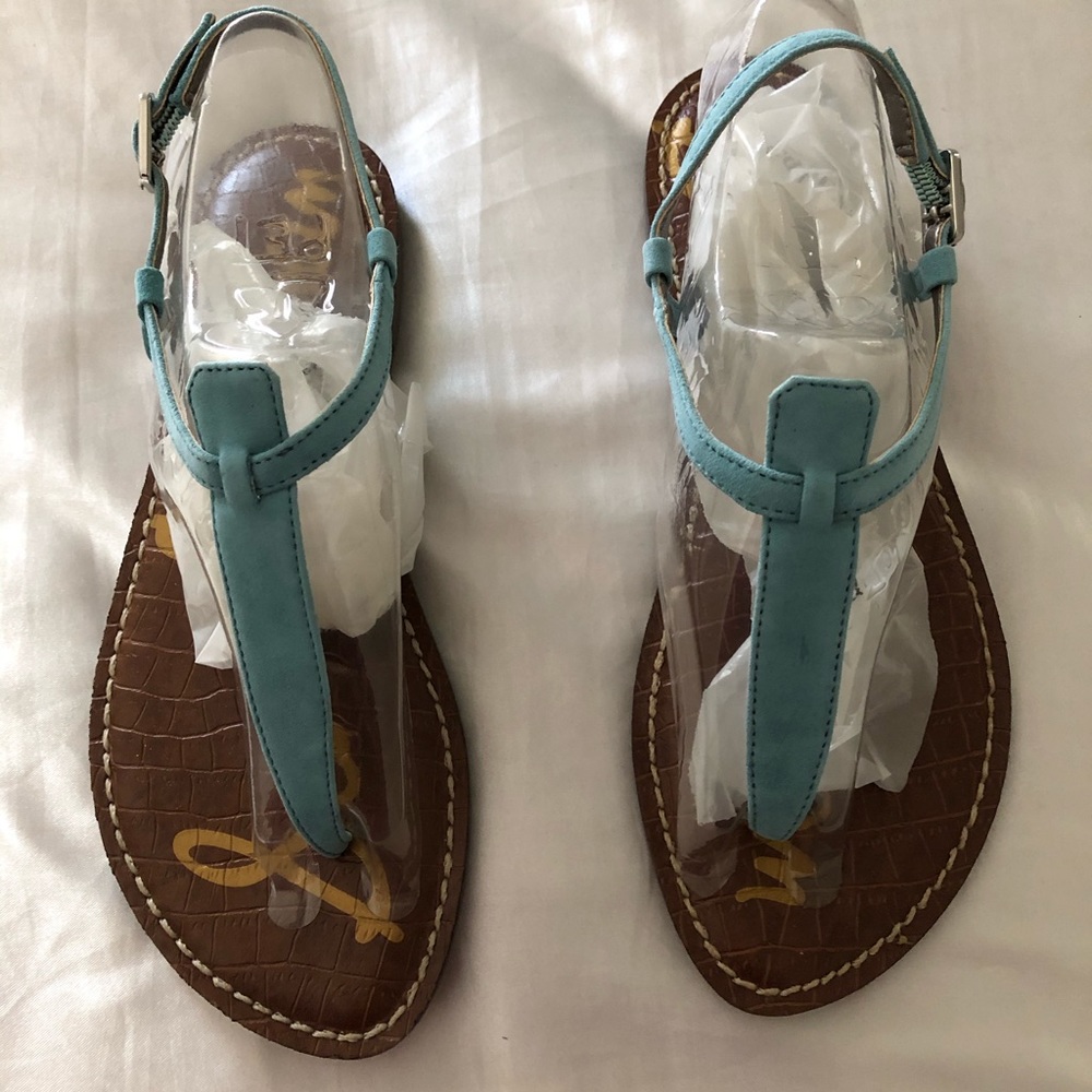 Sam Edelman Blue Suede Sandals 6.5